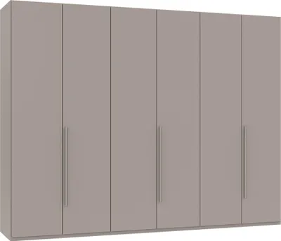 Produktbild von Drehtürenschrank >LONDON< inkl. Inneneinteilung, SAHARAGRAU - 270x208x58cm (BxHxT)