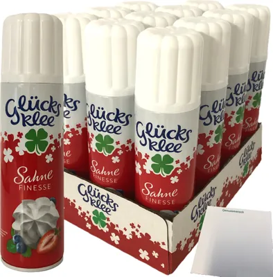 Produktbild von Glücksklee Sprühsahne Finesse 30% Fett VPE (12x250 ml) + usy Block