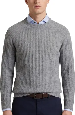 Produktbild von Boss orange Pullover lockere Passform Wolle grau