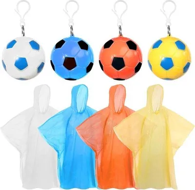 Produktbild von Wasserdichte Regenponchos transparent 4er Set
