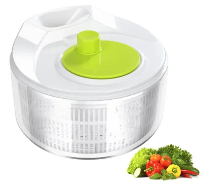 Salatschleuder 3 l, PP, BPA-frei, mit Deckel, zum Waschen und Trocknen