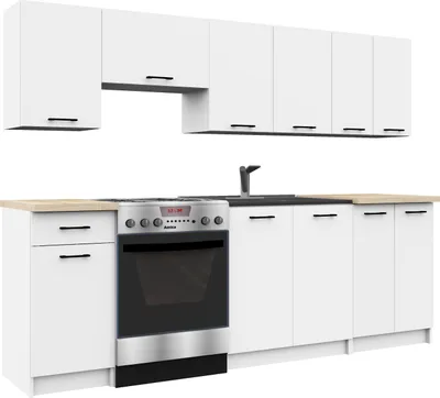 Produktbild von Küchenmöbel-Set OLIWIA 2.4m Modulares Weiß B240xH203xT46 cm