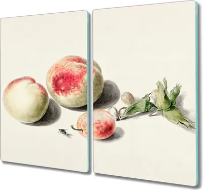 Produktbild von Coloray Hackbrett Kochplattenabdeckung Herdabdeckplatte 2x30x52 cm Schneidebrett Küchenbrett - Pfirsich