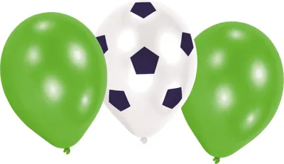 Produktbild von Latexballons Kicker Party bunt stabil perfekt für Fans 6 Stück