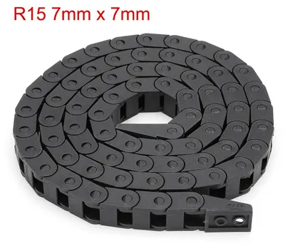 Produktbild von R15 7mm x 7mm Schwarz Plastik Kabel Schleppketten Draht Carrier 1M L?nge fš¹r CNC de