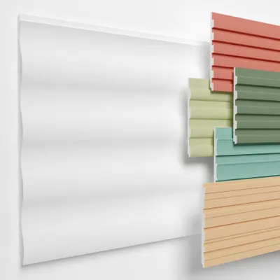 Produktbild von HEXIMO Lamellenwand (Musterstück) aus XPS - Lamellen Wandpaneele Lamellenverkleidung Akustikpaneele weiß (15cm, HLM-10-01 weiß) Wandverkleidung DIY