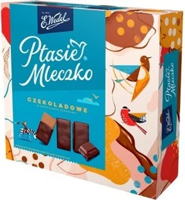 Produktbild von E. Wedel Ptasie Mleczko Czekoladowe w czekoladzie desserowej 340g