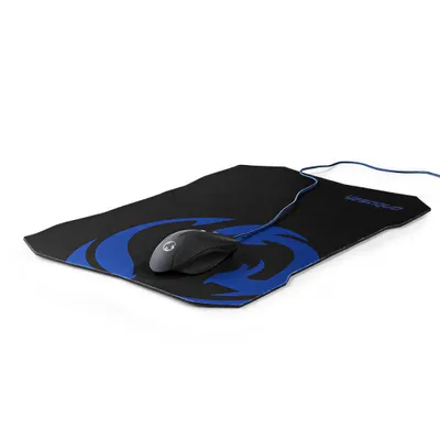 Zdjęcie produktu dla Nedis GMMP100BK, Po prawej stronie, Optyczny, USB Typu-A, 2400 DPI, Czarny, Niebieski