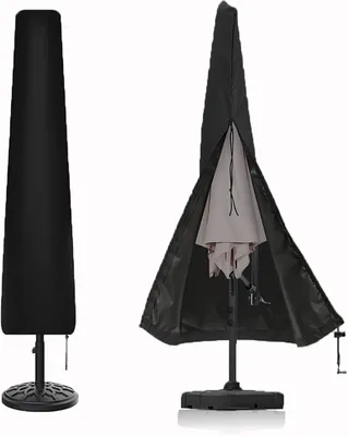 Obrázek produktu pro Ochranný obal na slunečník - 190 x 50 x 35 cm - Voděodolný - Odolný vůči UV záření - Prachotěsný - Odolný proti roztržení - Odolný proti větru - Černý