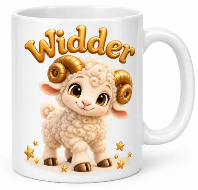 Produktbild von WS-Trend Sternzeichen Tasse Kinder Keramik 330ml Geschenk Motivauswahl - Widder