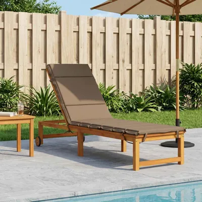 Produktbild von PUEAZU Sonnenliege Kissen GEMERT 100 % Polyester Taupe 200 x 50 x 3 cm - Gartenmöbelauflagen &66720