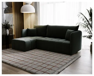 Produktbild von FurMeb24 ECKSOFA SALTO L - 210 x 140 cm MONOLITH 97 - mit schlaffunktion und bettkasten