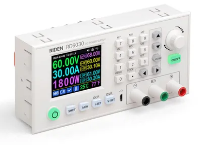 Obrázok produktu pre 30 A jednosmerný regulovaný zdroj 60 V stabilizované napätie 1800 W vysoko výkonný experimentálny zdroj 2,4-palcový LCD displej 6 nastaviteľných úrovní jasu Podpora aktualizácie firmvéru