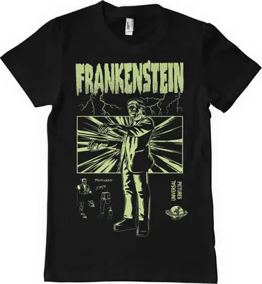 Produktbild von Frankenstein Retro T-Shirt - Medium - Black