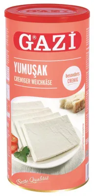 Obrázek produktu pro Gazi Yumusak Pastýřský sýr 800g 55 % tuku v sušině Krémový měkký sýr z kravského mléka