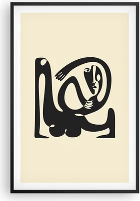 Produktbild von Gerahmtes Poster - Schwarzer Rahmen - Surreal Charakter Kontrast - 61x91,5 cm - Wand Bild - Wanddeko - Wandbilder - Kunstposter - Wandposter - Bilderrahmen - Bilder - Kunstdruck - P2BPA61x91-4615