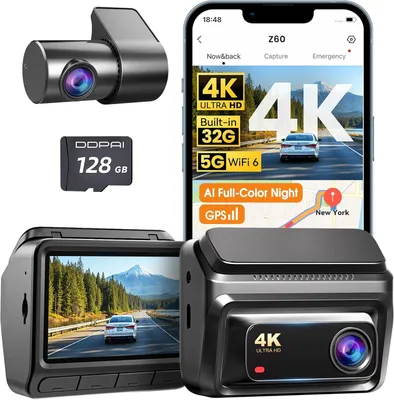 Obrázek produktu pro DDPAI Z60 4K autokamera pro přední a zadní kameru s GPS a Wi-Fi