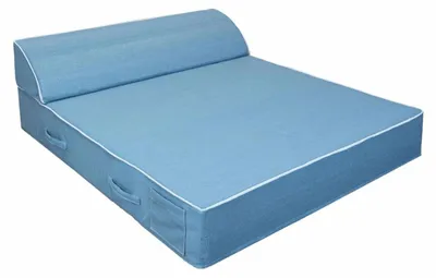 Produktbild von Casa Padrino Luxus Doppel Gartenliege Hellblau / Weiß 180 x 160 cm - Hotel & Garten Accessoires