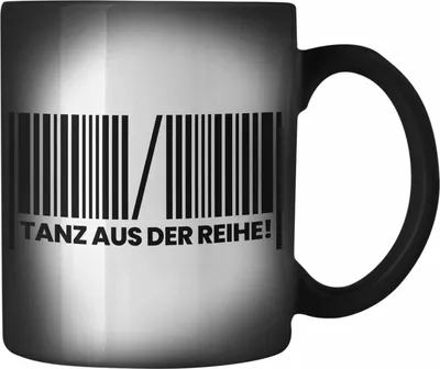Produktbild von Trendation - Tanzen Farbwechsel Zauber-Tasse Geschenk Tänzerin Geschenkideen Frau Mann Mädchen Kinder Spruch Tanz-Lehrer Lehrerin (Schwarz)