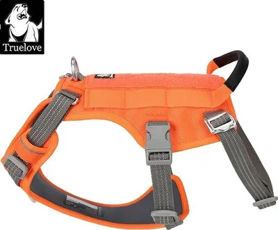 Image de Harnais pour animaux domestiques, anti-fugue, réfléchissant, orange vif, XL-CHest 81-107 cm