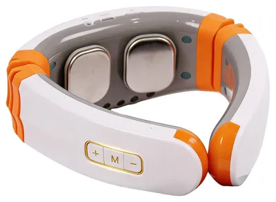 Produktbild von Nacken Massageger채t kabellos mit W채rmefunktion, EMS Massageger채t 9 Modi 50 Intensit채tsstufen, tragbar f체r Zuhause & Reise