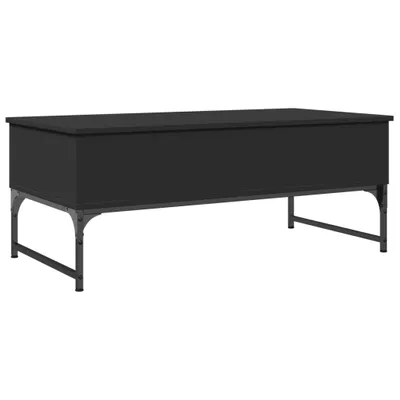 Immagine prodotto di Tavolino nero 100x50x40 cm in legno e metallo