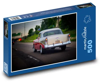 Zdjęcie produktu dla Puzzle 500 Klasyczny Amerykański Samochód na Drodze - martinpuzzle