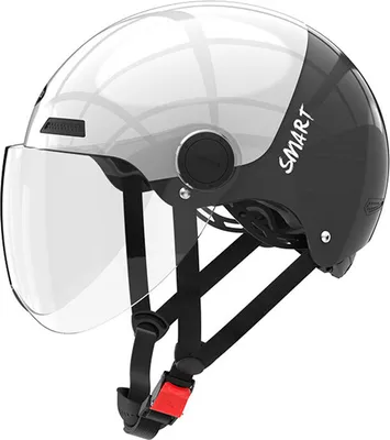 Produktbild von Smarter Motorradhelm mit Sonnenblende Bluetooth Telefon Antwort Wasserdicht Safe, Schwarz
