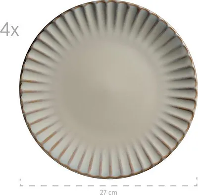 Zdjęcie produktu dla Zestaw ceramiczny dla 4 osób, 20-częściowy, beżowo-czarny