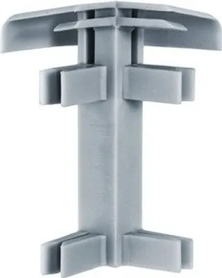 Produktbild von 2,5m Teppichleiste Kettelleisten Teppich Leiste Ketteln WEISS 50mm Außenecke GRAU 1 Stk.