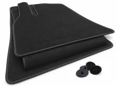 Image de Tapis de sol pour Tesla Model Y + Juniper (couture décorative argentée), velours de qualité supérieure, tapis de sol pour voiture, ensemble complet, qualité originale