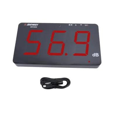 Obrázek produktu pro 9,6palcový LCD digitální měřič úrovně zvuku Závěsný nástěnný tester hluku 30 130 dB