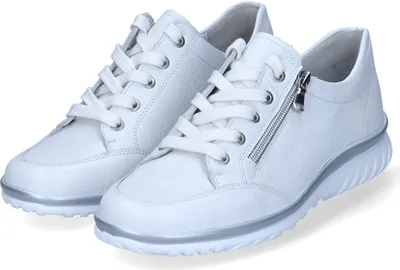 Produktbild von Semler Damen sportliche Halbschuhe/ Schnürschuhe Weiß Glattleder Größe:6