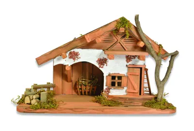 Produktbild von Riffelmacher Krippenstall Buchsalm mit LED-Lampe 40 x 24 x 19 cm