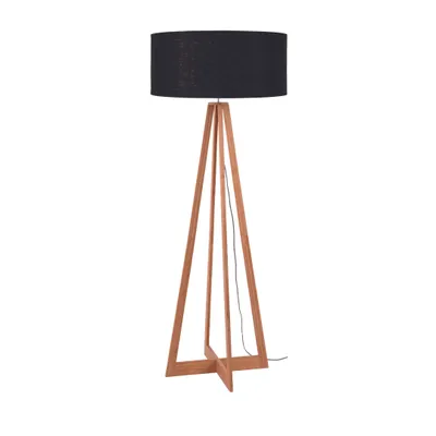 Produktbild von GOOD&MOJO - Stehleuchte Everest - Schwarz/Bambus - Ø60cm für Wohnzimmer, Schlafzimmer
