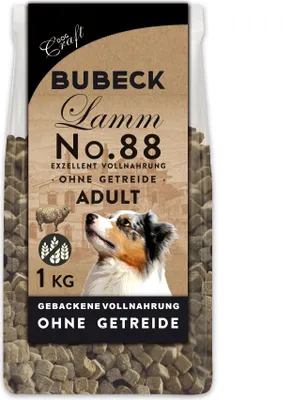 Produktbild von Trockenfutter getreidefrei gebacken mit Lamm von Bubeck 1Kg