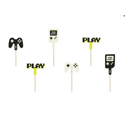 Obrázok produktu pre Zapichovátka Gamer, 6ks Party Deco