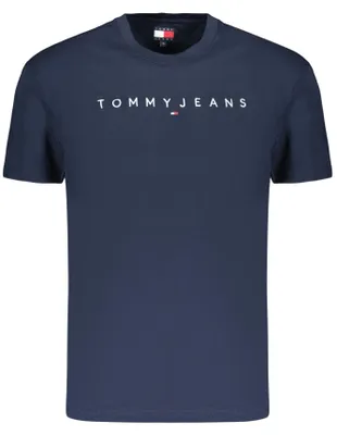 Produktbild von Herren T-Shirt Blau: Kurzarm, Rundhals & Stickerei aus Baumwolle