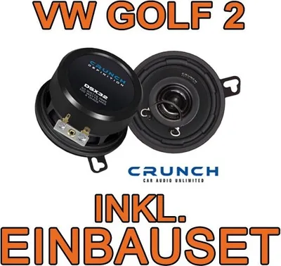 Produktbild von Amaturenbrett Crunch DSX 32 Koax Lautsprecher für VW Golf 2 - justSOUND