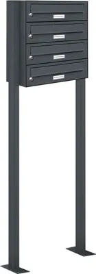 Produktbild von 4er Standbriefkasten Anlage Freistehend RAL 7016 - Anthrazit