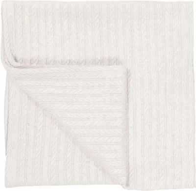 Produktbild von MamaLoes Off-white 100x150cm gestrickte Babybettdecke