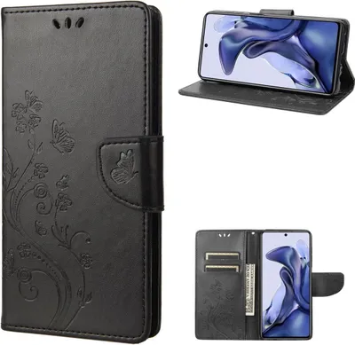 Produktbild von König Design Hülle kompatibel mit Xiaomi Poco X4 Pro 5G Kunstleder Handyhülle - Handy Case Schwarz