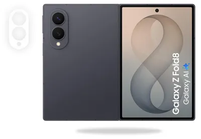 Image de Film de protection Mobilize pour Samsung Galaxy Z Fold 8 - Verre trempé - Protection des objectifs de l'appareil photo - Compatible avec les coques