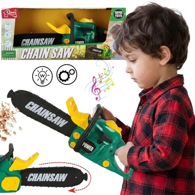Produktbild von Kinder-Kettensäge, interaktives Spielzeug für kleine Heimwerker mit Geräuschen und beweglicher Kette, ab 3 Jahren