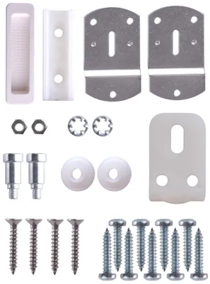 Schiebetür-Zusatzbeschläge für Garderobe, Aluminium, 1 Set