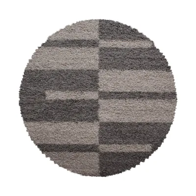 Produktbild von Hochflor Teppich GALA Taupe 200 cm Rund