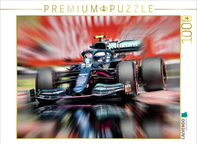 Produktbild von CALVENDO Puzzle Sebastian Vettel - Deutschland - Team Aston Martin F1 1000 Teile Puzzle quer | 1000 Teile Lege-Größe 64x48cm Foto-Puzzle für glückliche Stunden