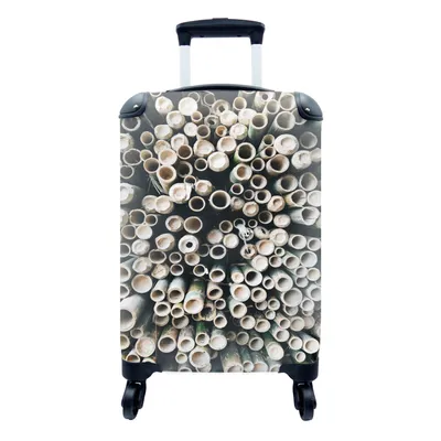 Produktbild von MuchoWow® Koffer Handgepäck Trolley Rollkoffer Kleine Reisekoffer mit 4 Rollen - Bambus - Tropisch - Grün - Cabin Size < 55x40x23 cm & 55x40x20 cm - Fotokoffer - Kabinenkoffer - Boardgepäck - Reise-Box - Reisekoffer - Reisegepäck - Koffer mit Bild - Trolley für Kinder