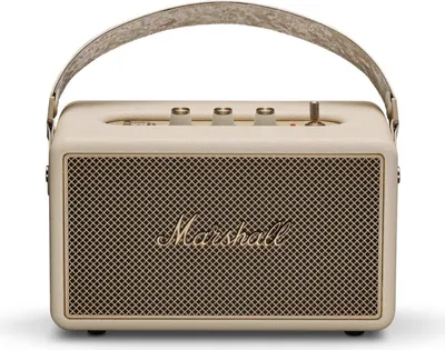 Zdjęcie produktu dla Przenośny głośnik stereo Marshall Kilburn III mosiężny, kolor kremowy