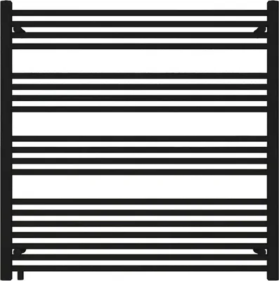 Produktbild von Badheizkörper mit Seitenanschluss Schwarz gerade 1000x1000 mm ohne Heizstab